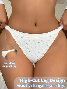 CottageSlumber 1pc Bow & Ditsy Floral Romantic Fresh Style Women's Regular Size Panty - Multicolor - View 5