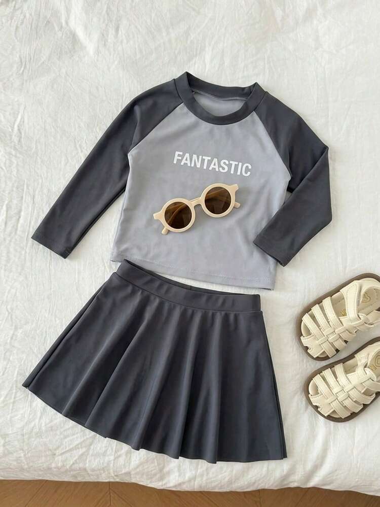 Young Girls Swimwear Set, Fall Apparel