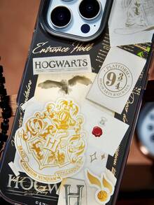 HARRY POTTER X SHEIN Ốp điện thoại viền đen kèm dây đeo, bảo vệ và chống rơi vỡ cho iPhone 11-17. - Nhiều màu - Xem 7