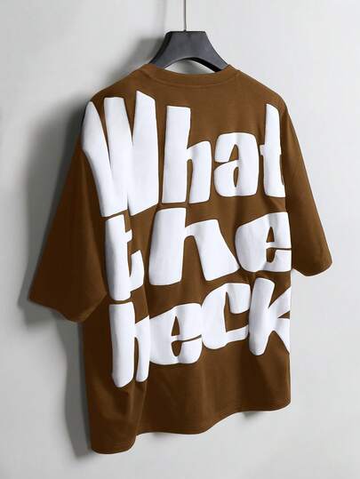 SHEIN Tween Boy Street Style Foil Print Large Letter Round Neck Loose Short Sleeve T-Shirt, Y2K Tee, SS26 , Summer Tops, Summer Outfits, Summer Clothes, Boys Outfit Kids Set, Suitable For Spring/Summer, Outing, Valentine's Day, Date, Travel, Vacation, Family Gathering, Back To School, Wedding, Evening Party, Sports, Birthday Party