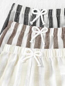 Vintaside Kids RANDOM  4PCS, Refreshing Striped Design With Fresh Vintage Vibe, Pairs Well With All-Match Tops For A Textured Look, - Multicolor - View 4