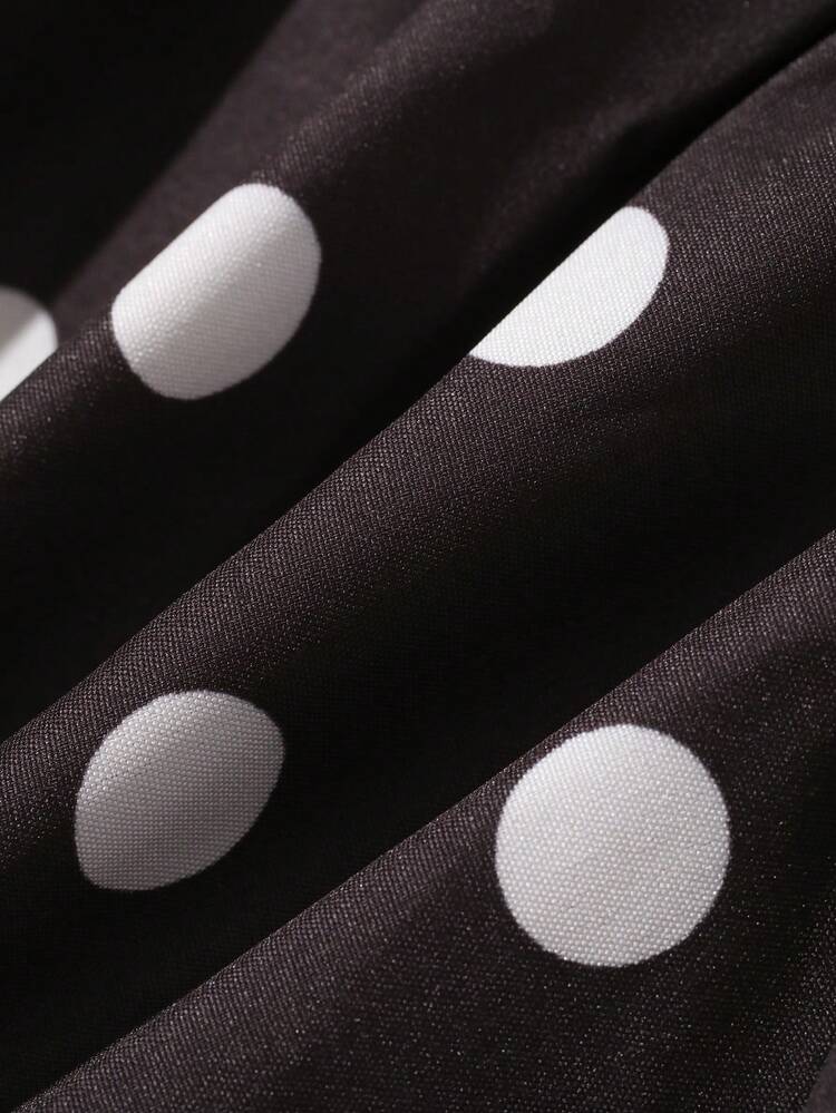 Polka Dot Halter Bodycon Mini Dress, Summer Vacation Dress For Women
