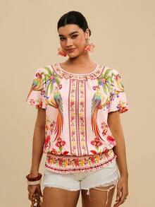Travachic 大码热带印花休闲度假衬衫 - 彩色 - 查看 6