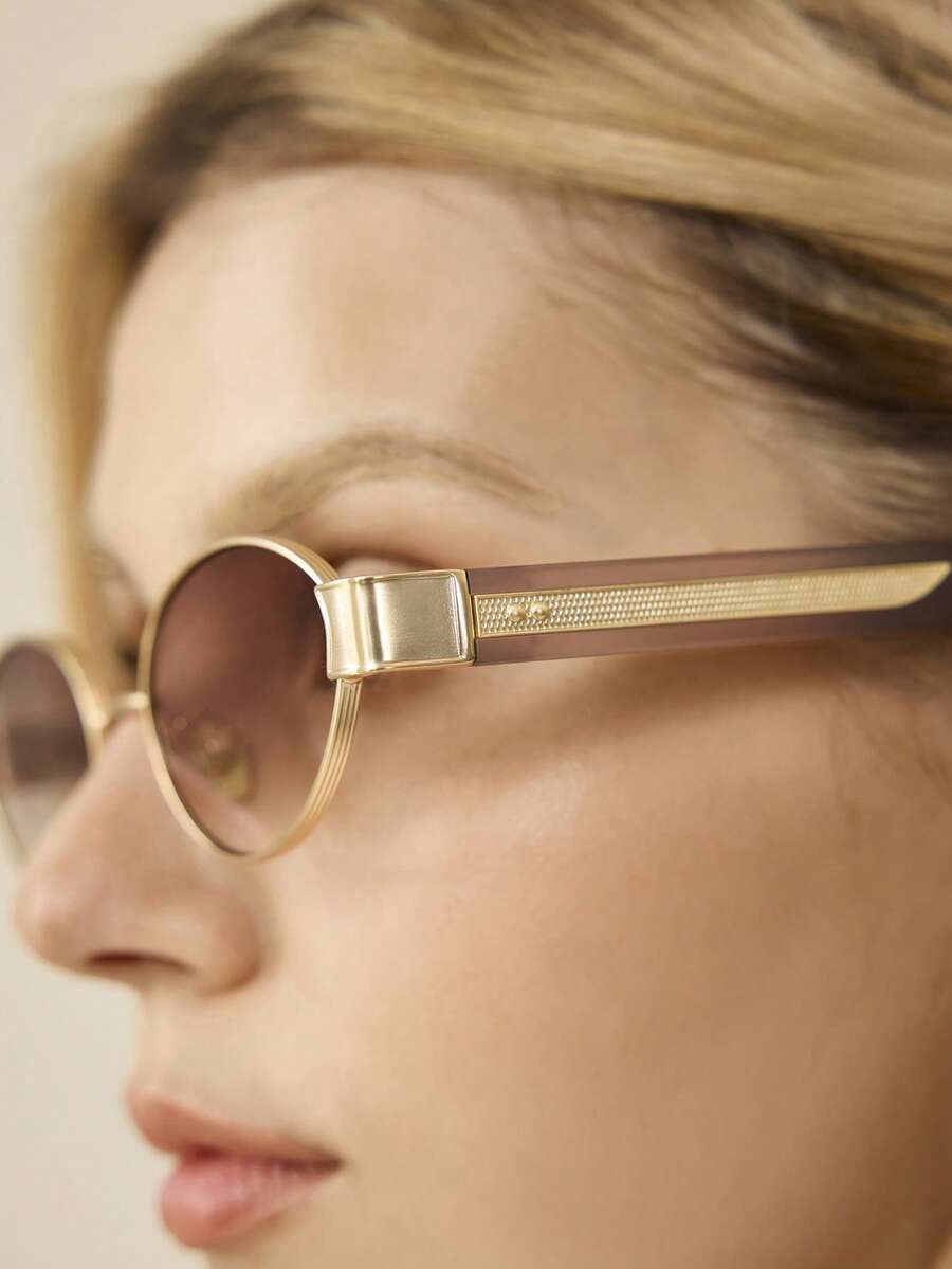 MOTF PREMIUM VINTAGE OVAL FRAME METAL S OLD MONEY WIND GRADIENT - Gradient brown - View 2