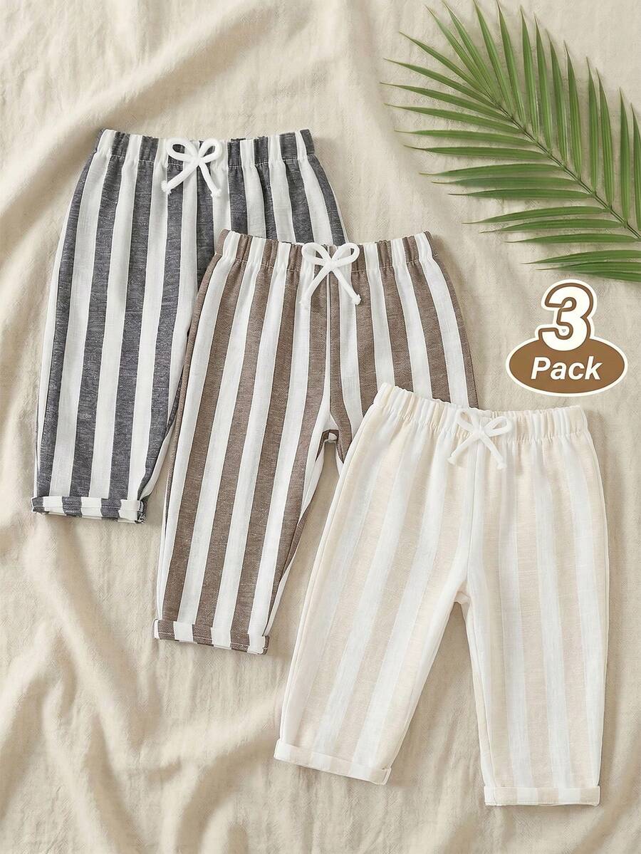 Vintaside Kids RANDOM 4PCS, Refreshing Striped Design With Fresh Vintage Vibe, Pairs Well With All-Match Tops For A Textured Look, - Multicolor - View 1