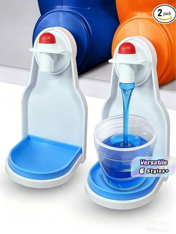 Laundry Detergent Cup Holder , Say Goodbye To Mess And Leakage, Ergonomic Handle Design, Universal Fit - Our Laundry Detergent Drip Tray Is Compatible With All Containers With Round Dispenser Buttons. , Home Bathroom Decor, Bathroom Storage, Autumn Decor, Back To School Essential.
