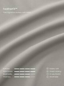 GLOWMODE 8" FeatherFit™ Crossover Biker Shorts Cycling Running Gym Workout Summer - Grey - View 7