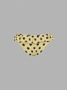 SHEIN MOD Bộ bikini chấm bi kiểu cổ điển - Vàng nhạt - Xem 10