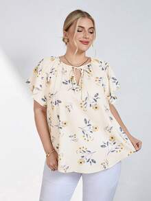 SHEIN Clasi 大码夏季休闲印花衬衫 - 彩色 - 查看 3