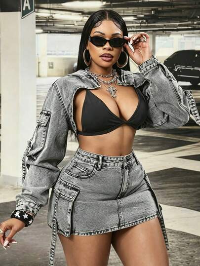 BamGleam Fashionable Casual Denim Jacket And Coat For Women