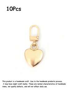10pcs Heart-Shaped Zipper Pulls, Universal Zipper Replacement Sliders Suitable For Jackets, Backpacks, Handbags, (Multi-Color Options) - Heart zipper head - View 12