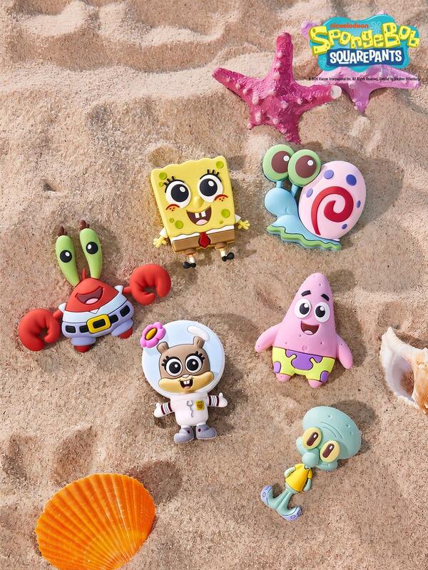 SpongeBob SquarePants | POKOJA LAND 3/4/6 ชิ้น ชุดแม่เหล็กติดตู้เย็นรูปสัตว์การ์ตูนน่ารัก, ดีไซน์สีสันสดใส, แม่เหล็กแรงสูง, ของตกแต่งบ้านและห้องครัวที่น่ารัก, เหมาะสำหรับตู้เย็น, กระดานไวท์บอร์ดในสำนักงาน, ตู้เก็บของในโรงเรียน, และยังเป็นของขวัญส่วนตัวที่ตลกสำหรับวันครบรอบ, วันเกิด หรือวันหยุด
