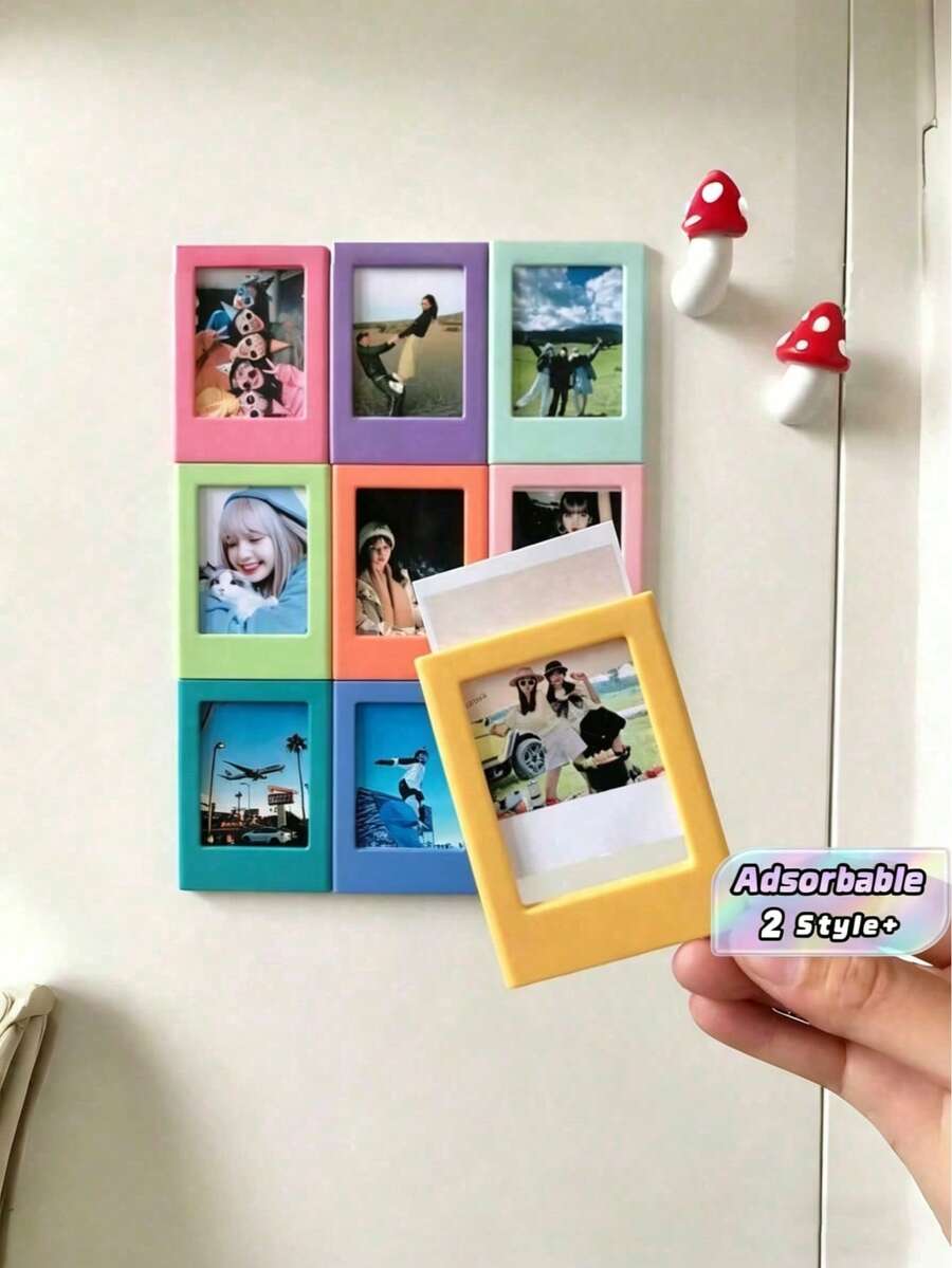 Magnetic Picture Frame 5/10 Pack 2x3 Picture Frame Mini Picture Frames Set For Frame Frame Photo Frames For Refrigerator Wallet Size Picture Frames Shantmay - Multicolor - View 1
