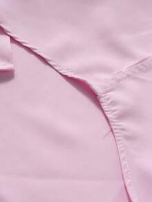 Manfinity Mode Camisa formal de manga larga para hombre de talla grande, unicolor, abotonadura sencilla, casual versátil para uso diario y ceremonias - Rosa - View 5