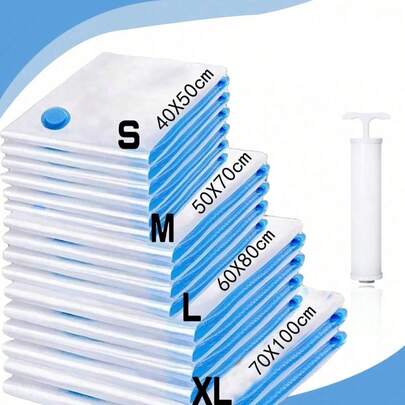 20/10/8/5/1 Pc Vacuum Compression Bags, Travel Storage Bags, Clothes Storage Bags, Reusable Vacuum Bags That Save Up To 80% Space, Suitable For Jackets, Shirts, Quilts, Pants, Home, Dorm Room, Wardrobe, Bedroom, Bathroom, Travel, Back To School Season Bedroom, Organizer, Home Storage, White T Shirt Women, Black Pants Women, Ladies Winter Clothes, Dress,
