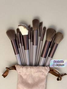 13pcs Makeup Brushes Set, Complete Professional Makeup Tools, Portable Storage, Perfect For Beginners & Festive Gift Box - Multicolor - View 1