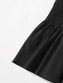 Trelyra Solid Color Knotted Camisole, Casual Daily Summer Wear - Black - View 5