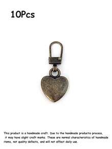 10pcs Heart-Shaped Zipper Pulls, Universal Zipper Replacement Sliders Suitable For Jackets, Backpacks, Handbags, (Multi-Color Options) - Heart zipper head - View 16