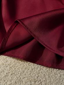Franclia New Arrival Spring/Summer Halter Neck Backless Fitted Tank Top For Women - Burgundy - View 5