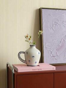 Cirelle 1个双面手绘花瓶，桌面装饰花瓶，陶瓷小花瓶，插花器具，适用于家居、卧室、阳台、客厅装饰，适合作为圣诞节、万圣节、新年礼物 - 陶瓷花瓶 - 查看 1