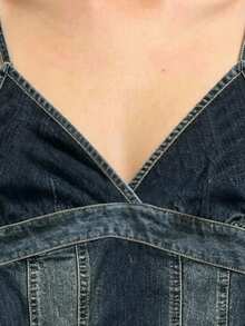 Glimmora Áo camisole nữ kiểu dáng thường ngày, in họa tiết giả denim. - Nhiều màu - Xem 3