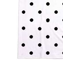 EMERY ROSE Floral Polka Dot Pattern V-Neck Casual Plus Size Short Sleeve T-Shirt - Multicolor - View 3