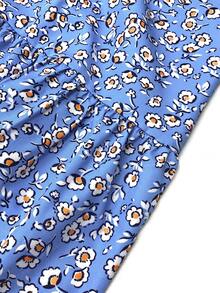 Breezaya Đầm không tay cổ chữ V dáng xòe cho nữ cỡ lớn mùa xuân/hè, họa tiết hoa đơn giản, màu xanh dương, kiểu dáng giản dị nhưng thanh lịch, cài cúc phía trước, phong cách miền Tây cho kỳ nghỉ xuân, trang phục đi biển cho nữ, trang phục mùa hè cho nữ, phong cách Boho. - Nhiều màu - Xem 7