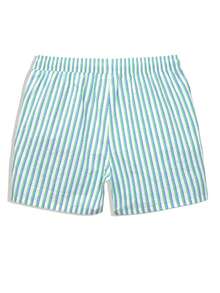 Manfinity KASUA Men's Striped Letter Print Drawstring Waist Beach Shorts, Holiday - Multicolor - View 5
