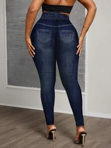 Slaydiva Quần legging nữ cỡ lớn, kiểu dáng thường ngày, có túi và rách, thích hợp mặc hàng ngày. - Nhiều màu - Xem 2