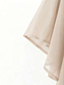 SHEIN LUNE CURVE 2pcs/Set Plus Size Women Chiffon Batwing Sleeve Set Fall - Apricot - View 5