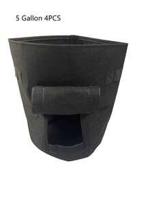 1PC 5/10 Gallon Sweet Potato Planting Bag, Felt Potato Planting Bucket, Circular Nutrient Bowl Planting Bag For Vegetable Potato Seedling Growth, Vegetable Gardening Bag, Fabric Bag - black - View 11