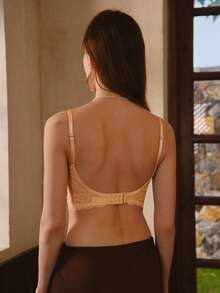 Bisouelle 女士 U 型深 V 露背隐形文胸 - 杏色 - 查看 4