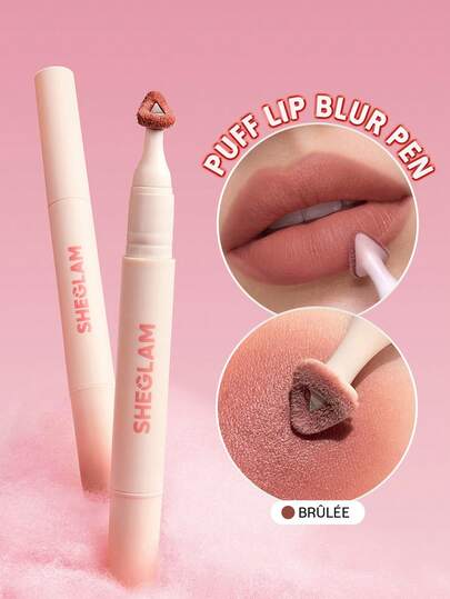 SHEGLAM Marshmallow Puff قلم تمويه الشفاه-523 BrûLéE علامة تجارية جمال مكياج ميكب مستحضرات تجميل للنساء الفتيات مثالي لفصل الصيف الربيع مثالي ل- Y2K أزياء أنيقة عيد الأم هدية حفلة جاهز أفضل لون