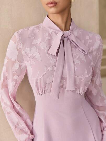 Graceveil Elegant & Fashionable Pink Waist Cinched Arabic Style Dress For Women