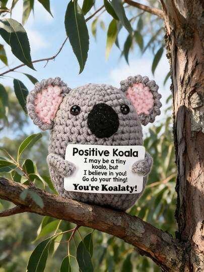 POKOJA LAND 1 Hand-Crocheted Desktop Decorative Ornament Fun And Adorable Animal/Plant Sci-Fi Designs Birthday Gift Card Mother's Day/Father's Day Gift For Dad Present For Colleagues, Family, Mom, Women, Men, Her, Him, Sisters, Best Friends Hand-Knitted Positive Emotions Knitting & Crocheting Gratitude, Inspiration, Encouragement Creative Graduation & Holiday Gifts Party Favors, Small Gifts, Souvenirs