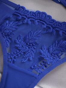 EmpressEnvy 2pcs/Set Women Sexy Lingerie Set - Blue - View 5