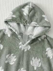 Cozy Pixies 男婴卡通图案针织柔软连帽无袖罩衫 - 彩色 - 查看 4
