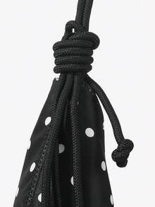 Viva Strut Damen Umhängetasche, Hobo Tasche, Polka Punkte, modisch, personalisiert, einfach, vielseitig, Straße, süß und cool Mädchen, heiße Mädchen, Y2K, Retro, Nieten, Vintage, Lässig, Teenager, Preppy Stil, Schule, Uni, für Date, Alltag, Einkaufen - Schwarz - Übersicht 7
