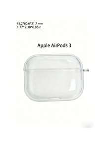 Ốp tai nghe trong suốt, chống sốc, dễ thương và sáng tạo, tương thích với iPhone 1/2/3/4 Pro 3, vỏ mềm tương thích với iPhone 2 Pro, có khóa chống thất lạc. - Nhiều màu - Xem 2