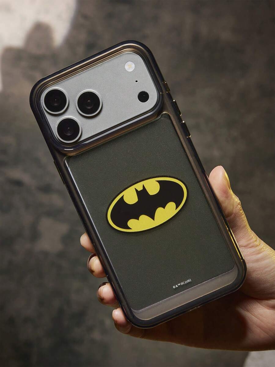 BATMAN X SHEIN 蝙蝠侠透明黑色太空防摔保护壳，适用于 11 - 17 Pro Max - 彩色 - 查看 1