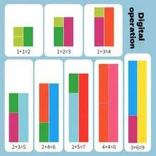 MINKOJA Montessori Wooden Counting Sticks Set With Storage Box, 9 Colors Math Manipulatives, STEM Early Learning Toy For Addition Subtraction & Number Recognition, Ideal Kids Educational Gift - Multicolor - View 5