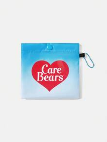 SHEIN X Care Bears 1 Piece Women's Fashion Casual Lightweight Large-Capacity Fun Pattern Printed Tote Bag, Shopping Bag, Portable Shoulder Bag, Card Storage Bag, Shopping Trip Going Out - Sky Blue - View 5