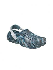 Crocs Echo Marbled Women's Clogs Black Sand/Multi 208454 - Black and Blue and Silver - View 3