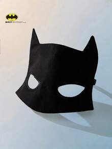 Maija Kids BATMAN X SHEIN Maija Kids Bộ đồ 2 món cho bé gái, gồm áo thun cổ tròn tay ngắn in hình động vật hoạt hình và mặt nạ ngủ. - màu đen - Xem 5