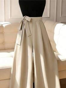 GlowEve Mono de mujer con tirantes anudados, estilo minimalista, adecuado para el uso diario - Multicolor - Ver 3
