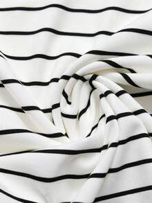 Nuevo body de mujer de hombros descubiertos de moda, minimalista y versátil, top blanco, body blanco, ajustado, adecuado para ir al trabajo, con encanto intelectual, atuendo de verano, ropa de primavera, playa, cumpleaños, salida, vacaciones, cas - Blanco - Ver 5