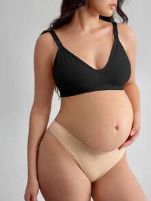 Moonlight&Mama 2026 Hot Selling Women's Seamless Minimalist Solid Color Comfortable High-Quality Portable Plus Size Maternity Bras, 2pcs/Set - Multicolor - View 7