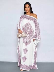 SOLERSUN Đầm maxi nữ thanh lịch với khăn choàng hoa, kiểu dáng trễ vai, thích hợp cho kỳ nghỉ, du lịch hoặc dạ hội; Đầm maxi màu be thanh lịch với áo choàng hoa, kiểu dáng trễ vai, thích hợp cho tiệc cocktail trang trọng. - Cà phê - Xem 3