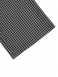 Manfinity Roghcode Men's Drawstring Waist Plaid Casual Versatile Daily Wear Pants - Black - View 7