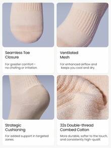 Calcetines deportivos casuales, versátiles y sencillos con diseño de letras - Blanco - Ver 8